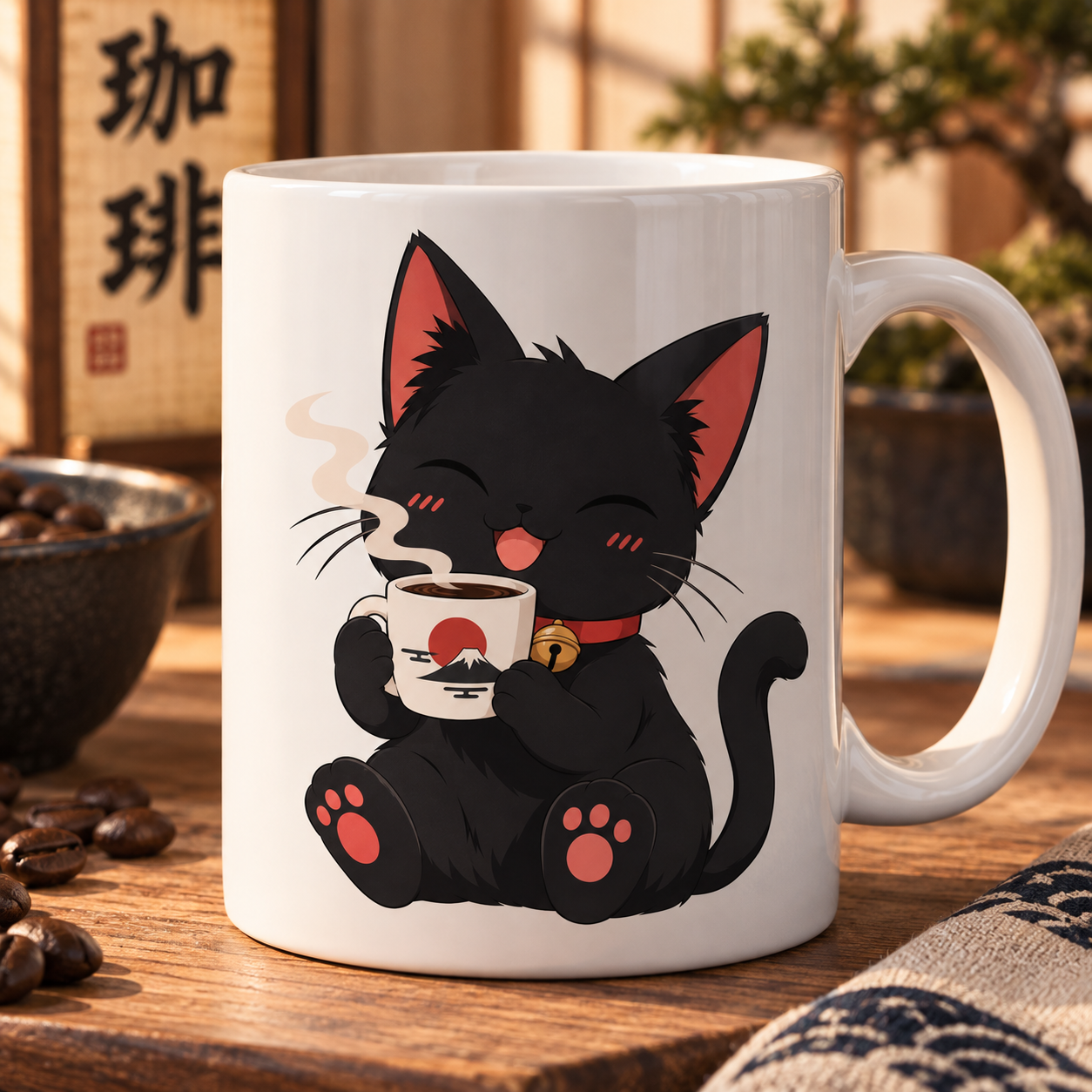 Kawaii Coffee Cat Tasse